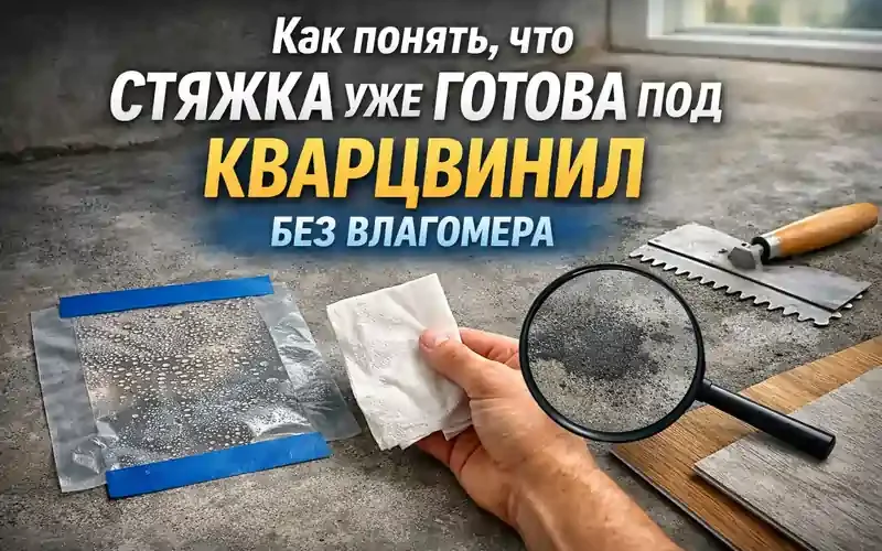 Как понять что стяжка высохла под кварцвинил
